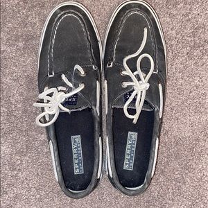 dark gray sperry topsiders